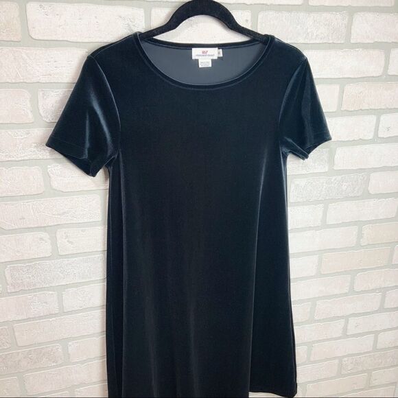 Vineyard Vine Navy Velvet Dress - Picture 2 of 5